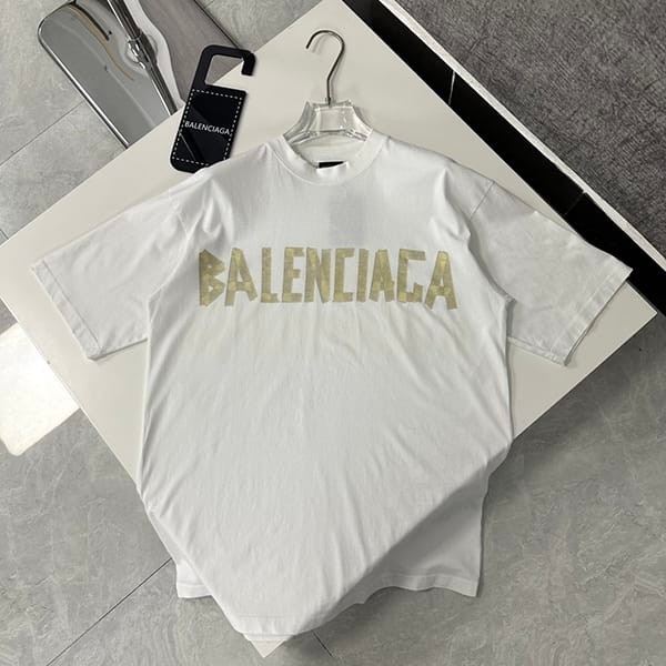 売上総額１位！バレンシアガ メンズ コットンロゴTシャツ フェイク bab75631
